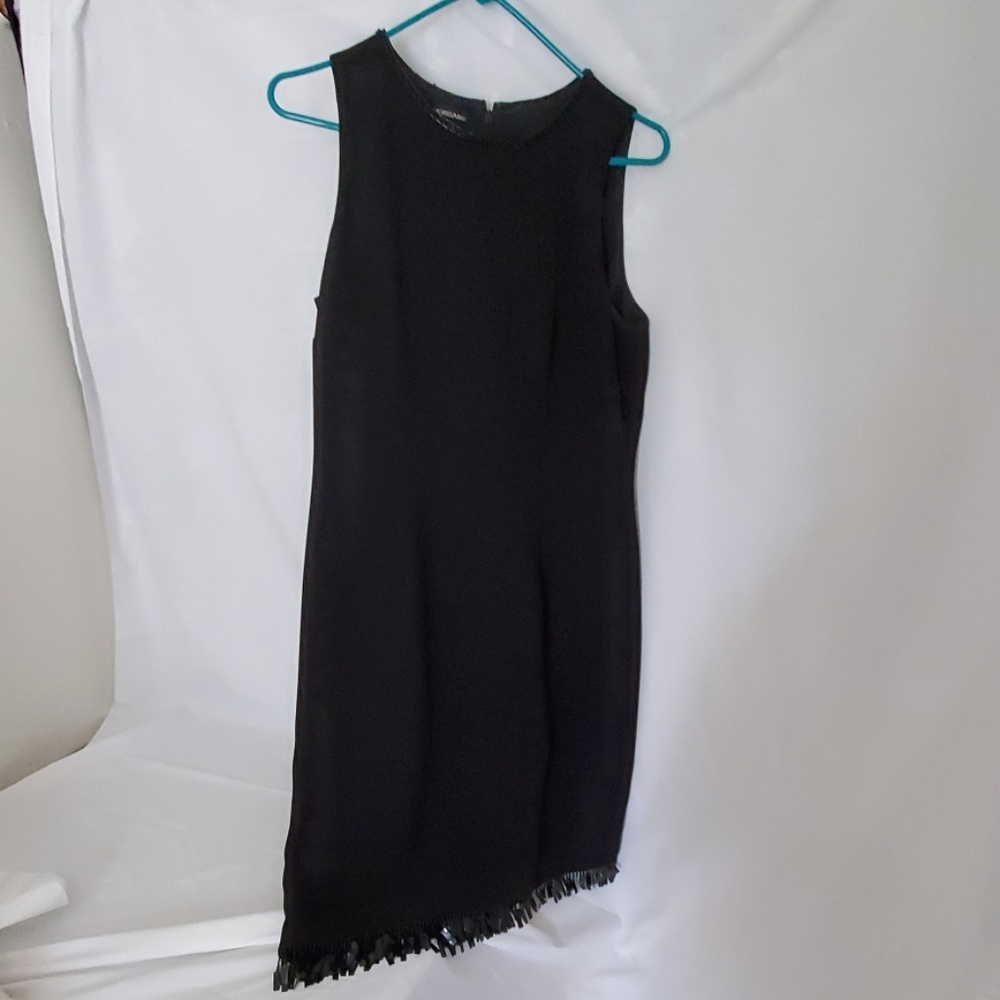 Donna Morgan Beaded Elegant Black Cocktail Dress